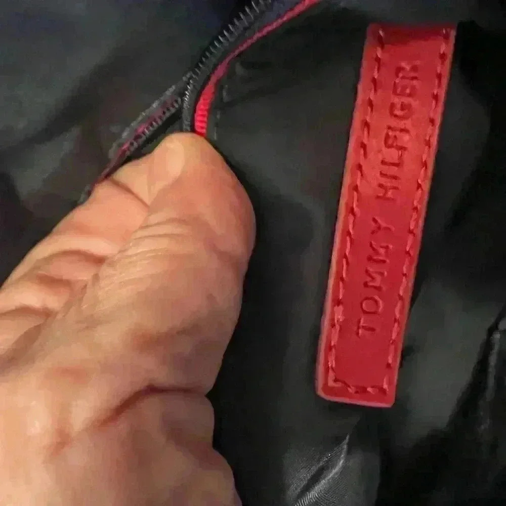 Tommy Hilfiger Canvas and Leather Crossbody Bag Navy - Picture 6 of 13